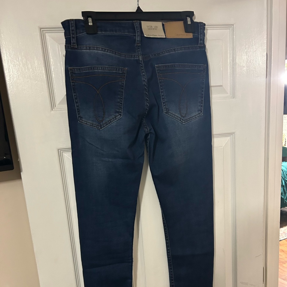 Calvin Klein Jeans Ladies Dark Blue Skinny Jeans